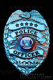 Policeman and badge